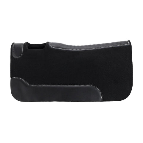 24" x 24" Black Contoured Felt Saddle Pad