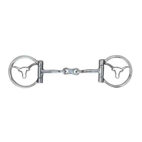 Longhorn Stainless Steel D-Ring Dogbone Snaffle Bit