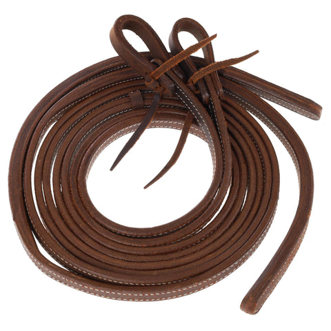 8 Ft Heavy Oiled Split Reins with Weighted Ends