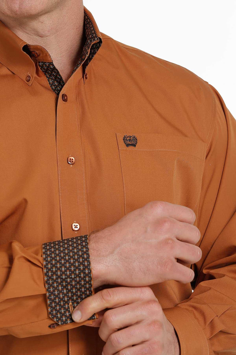 copper mens dress shirt VKWEAR Men's Classic Fit Long Sleeve Button Down Dress Shirt Copper 2XL