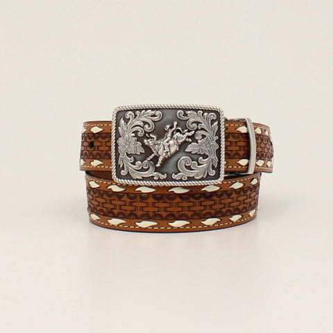 1 /1/4 REVERSIBLE BASKET WEAVE TAN 3D BOYS BELT