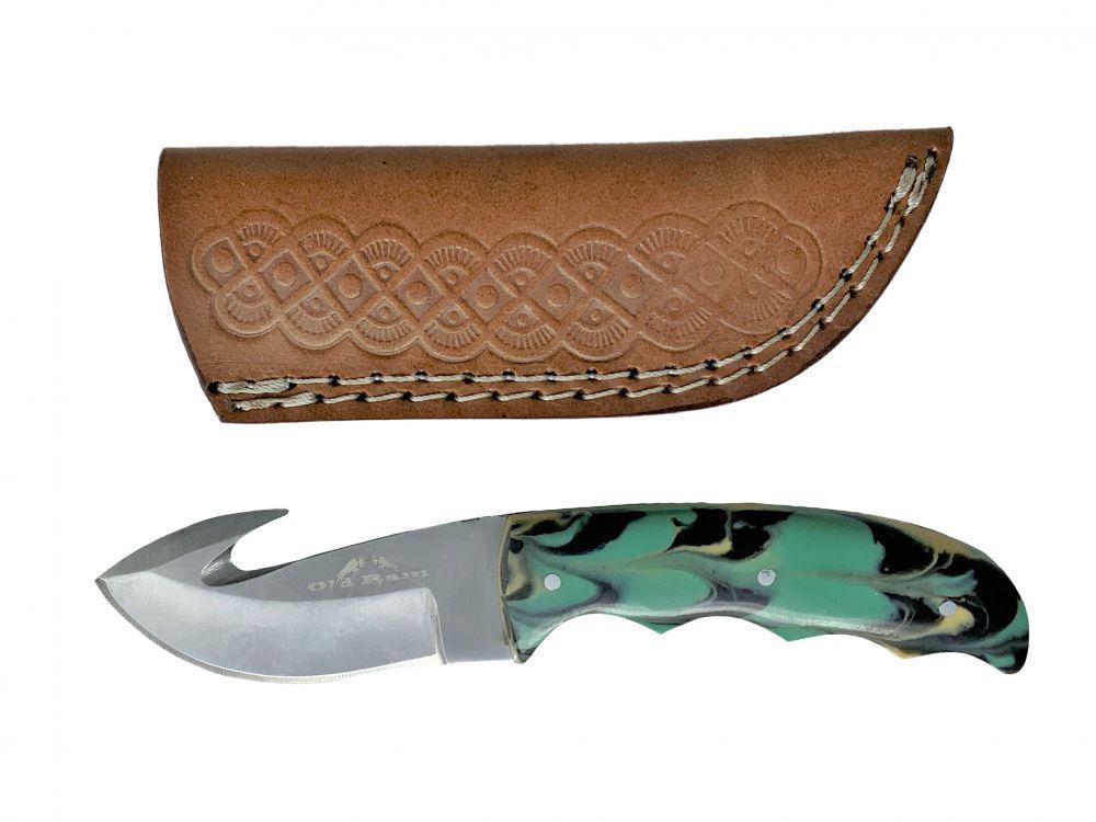 Old Ram Gut Hook Blade Skinning /Hunting Knife with Leather Sheath – Trails  End Western Wear & Tack