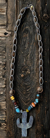 16" Cactus Beaded Necklace