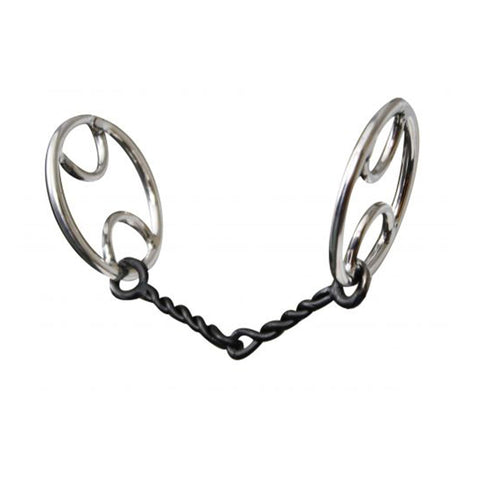 Stainless steel divided O-ring sweet iron snaffle