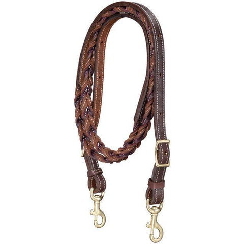 Harness Leather Two-Tone Twist Loop Rein Latigo