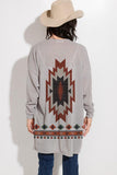 Aztec Print Casual Style Cardigan