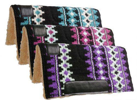 24" X 24" 100% Woven wool top pad with fleece bottom