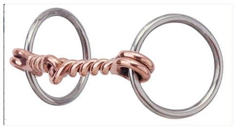 PONY Copper O-ring Pony bit with twisted broken mouth piece