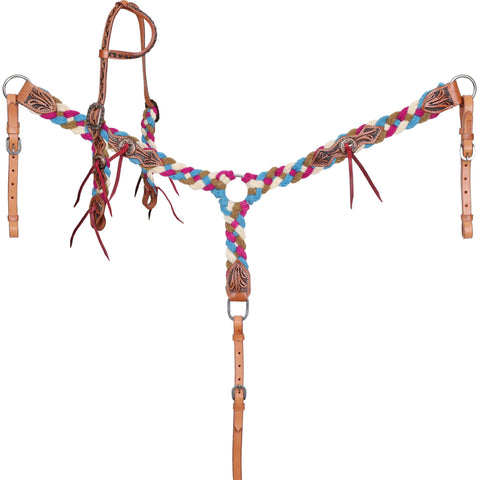 Sage Skies Mohair One Ear Headstall and Breastcollar Set
