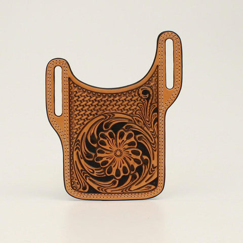 NOCONA CELL PHONE HOLSTER FLORAL TOOLED TAN