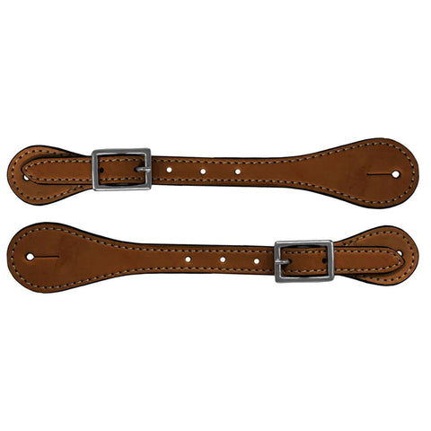 Adult Size Spur Straps with Nickel Plated Buckle