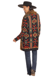 PANHANDLE FUR NECK AZTEC CARDIGAN