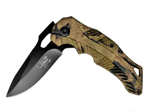 Tactical Spring Assist Knife - Camo