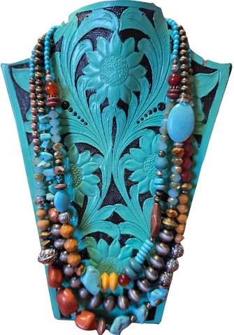 Turquoise & Beaded Layer Necklace