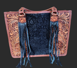 HAND TOOLED LARGE PURSE