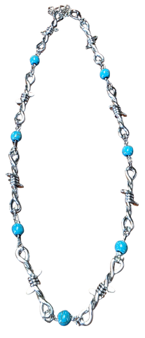Barbed Wire & Turqouise Choker