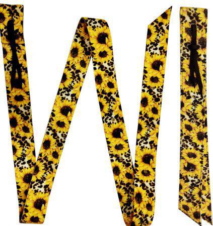 Premium Quality Sunflower/ Cheetah Print Nylon tie strap and Off Billet set