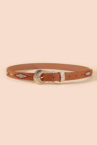 LADIES AZTEK EMBROIDERY BELT