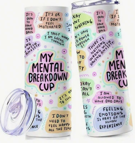 20 Ounce Stainless Steel Insulated Cup With Daily Positive Affirmation