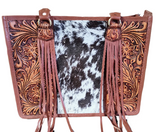 HAND TOOLED LARGE PURSE