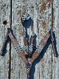 Checker Print Headstall & Breast Collar Sets