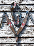 Checker Print Headstall & Breast Collar Sets