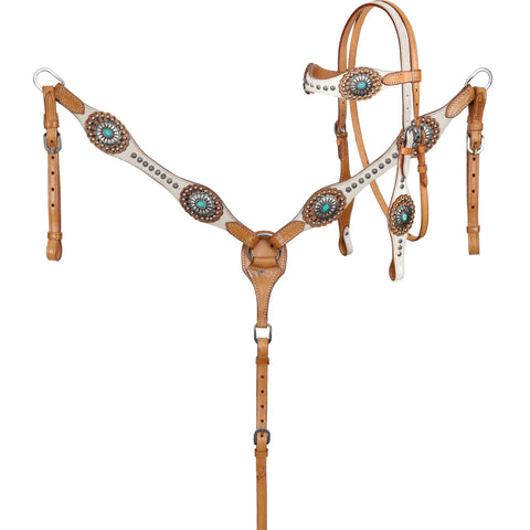 Southern Belle Browband Headstall and Breas tcollar Set