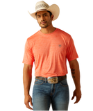 ARIAT MENS HOT CORAL SHIELD T SHIRT