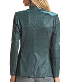 Rock & Roll Ladies Iridescent Teal/Hot Pink Blazer