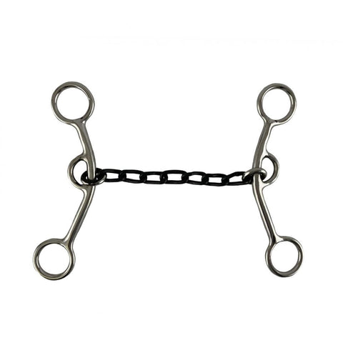 JR Cow-horse bit with 5" Sweet Iron Chain Mouth