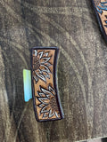 TOOLED LEATHER HAIR CLIP