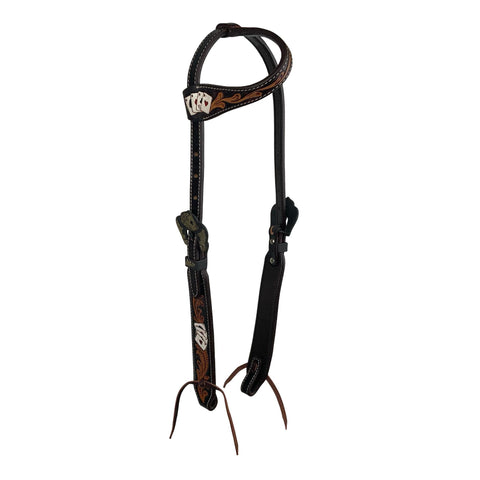 Four of a Kind Single Ear Argentina Cow Leather Headstall