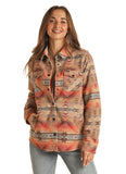 ROCK & ROLL DENIM LADIES TAN AZTEC JACKET SHIRT