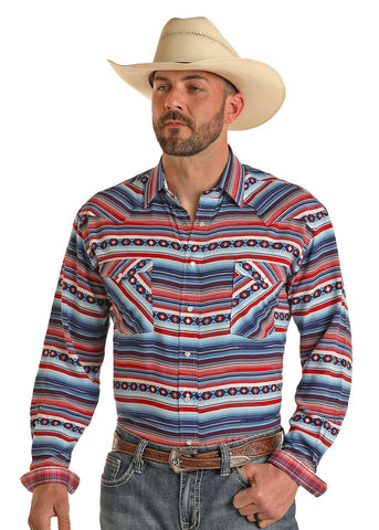 MENS PANHANDLE STRIPED SHIRT SS