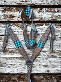 Checker Print Headstall & Breast Collar Sets