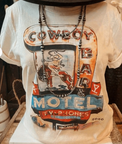Cowboy Motel Ladies Cotton T shirt