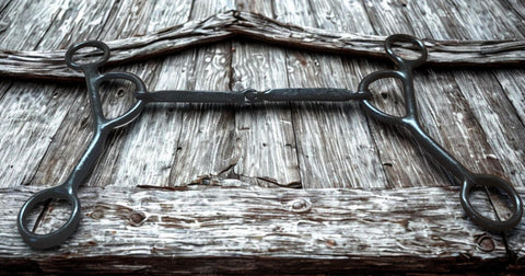 Cowboy Rust Square Mouth Piece Reverse Gag Bit
