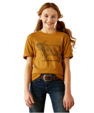 ARIAT GIRLS HIGHLANDER COW T SHIRT