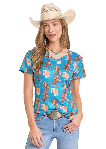 Panhandle Slim Poster Short Sleece Performance Ladies Shirt