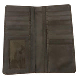 Combination Burgundy and medium oil Rodeo Style Leather Bi-fold Wallet