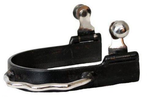 Ladies/youth size blued steel barrel racer bumper spurs