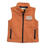 TODDLER TOO TOUGH COWBOY HARDWARE VEST BURNT ORANGE