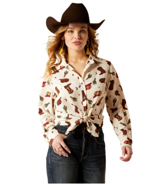 WESTERN COWGIRL PRINT ARIAT LADIES SHIRT