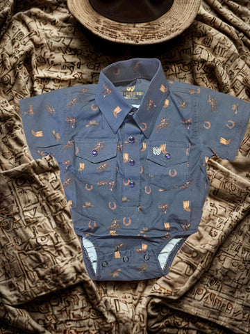 Western Kids Romper