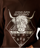 OVERSIZED LADIES ARIAT SHAGGY COW SWEAT SHIRT