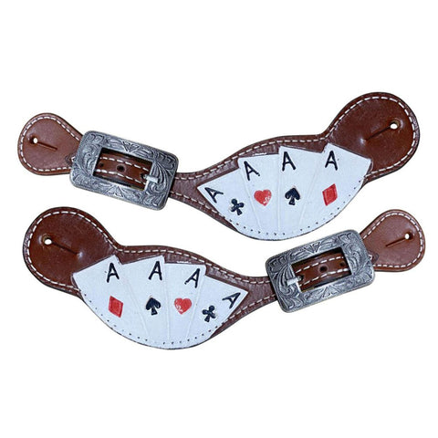 Ladie's "Four of a Kind" Painted Spur Straps