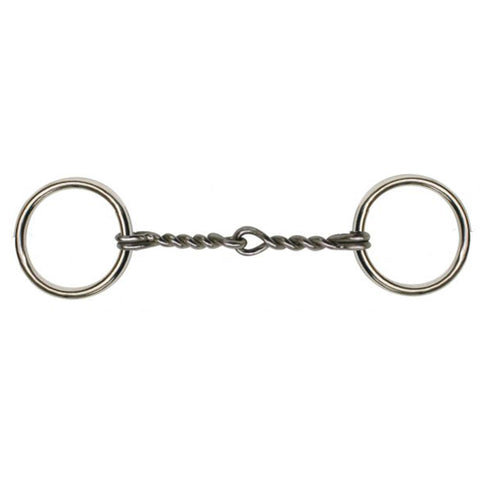 Chrome Plated O-ring Pony bit with twisted broken mouth piece