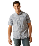 ARIAT CHAMBRAY BLUE MODERN FIT SHORT SLEEVE