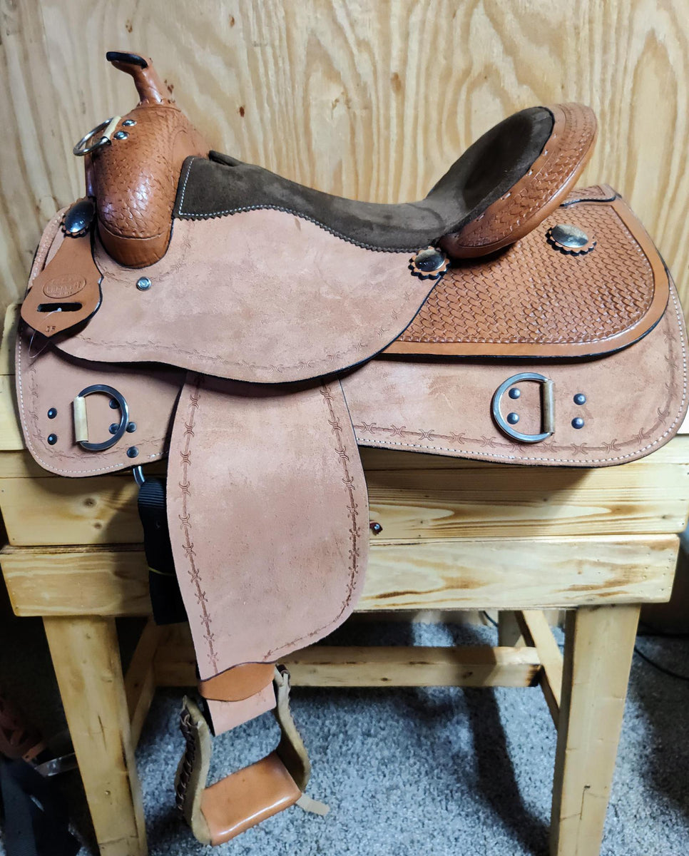 HORSE SADDLERY IMPEX Sac de selle en cuir de vache véritable Western HORSE SADDLERY IMPEX Sac de selle en cuir de vache véritable Western