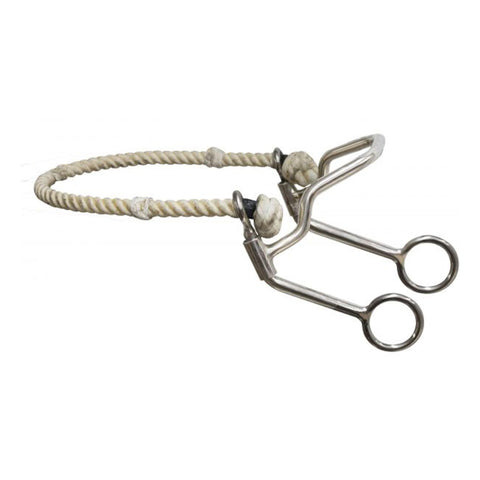 Quick stop with rope nose hackamore